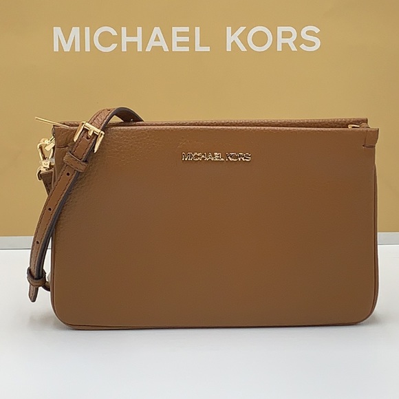 MICHAEL KORS LARGE PEBBLED leather TRIPLE XBODY BAG LUGGAGE COLOR - Picture 2 of 16
